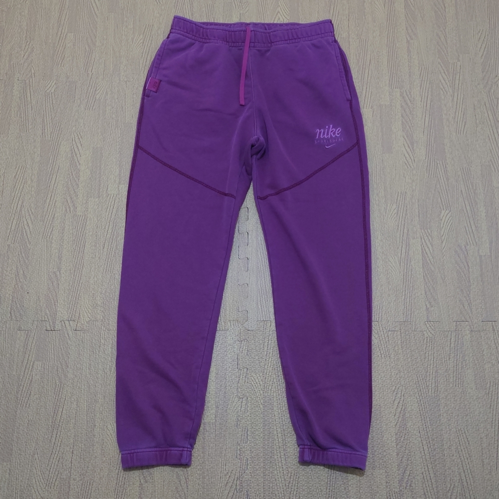 Nike Sportswear Tracksuit Bottoms Joggers Cotton Men's Medium W30 Pink Purple - Picture 1 of 14